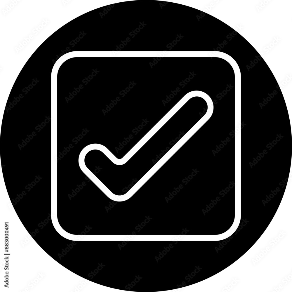Tick Vector Line White Circle Black Tick Vector Line White Circle Black