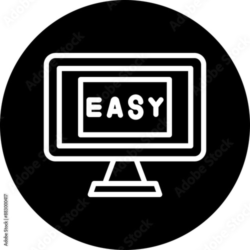 Easy Vector Line White Circle Black