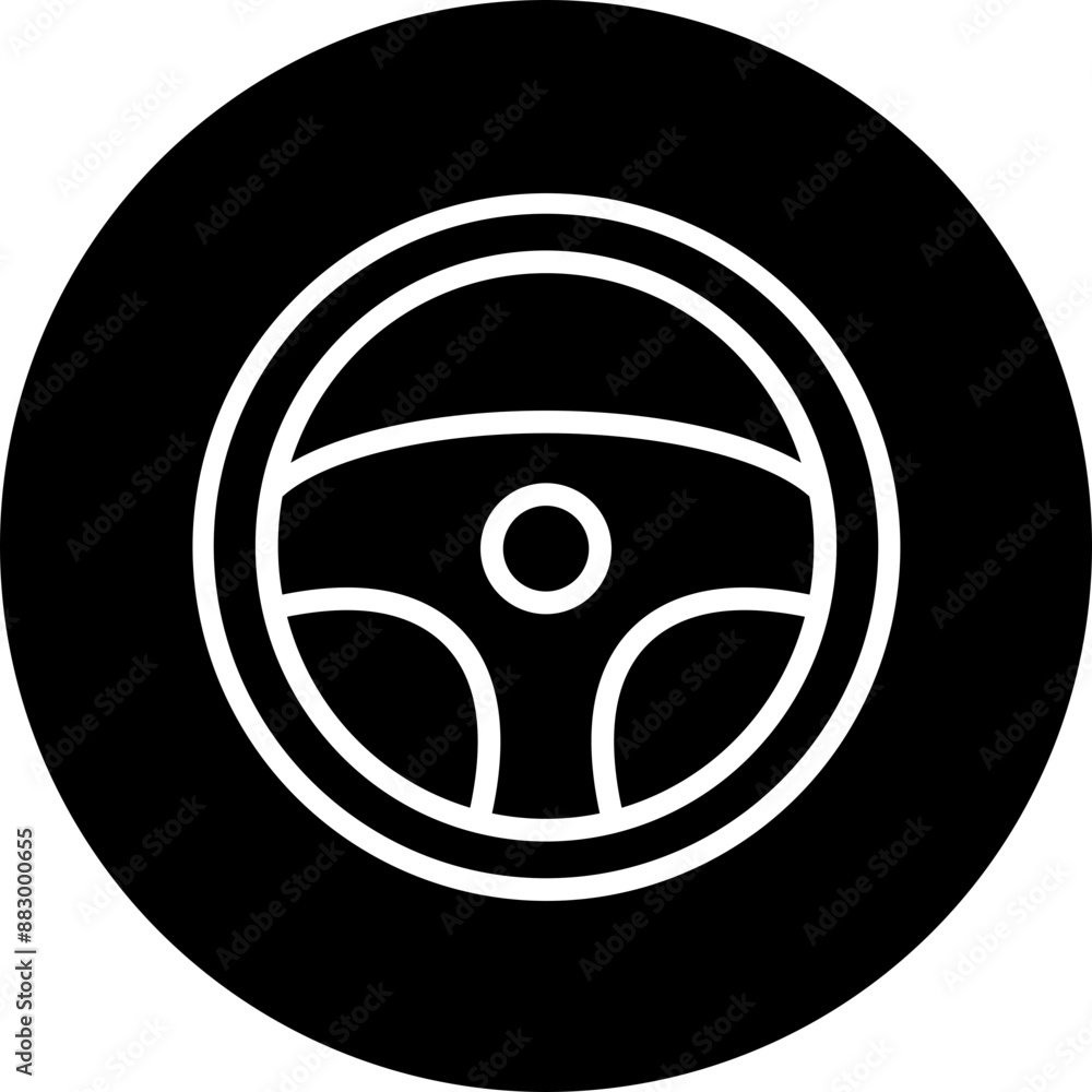 Steering Wheel Vector Line White Circle Black Steering Wheel Vector Line White Circle Black