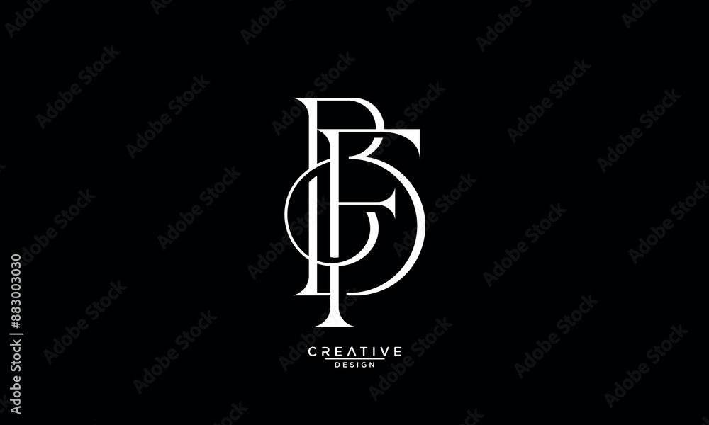 BF, FB, B, F, Abstract Letters Logo Monogram BF, FB, B, F, Abstract Letters Logo Monogram