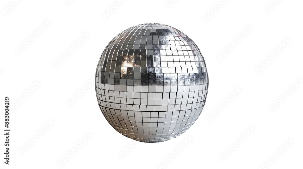 Fototapeta premium Disco ball on transparent background