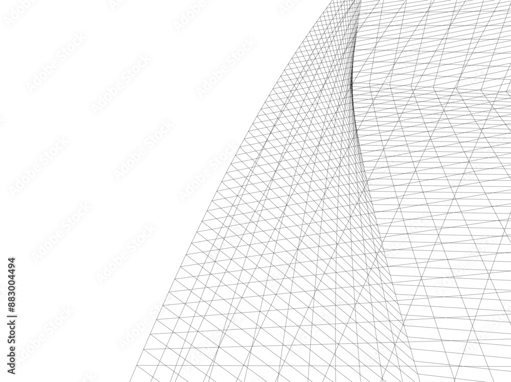 abstract architecture vector 3d illustration abstract architecture vector 3d illustration