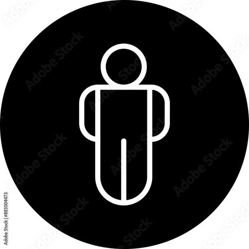 Person Vector Line White Circle Black