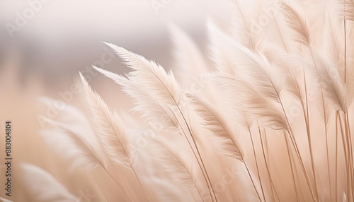 Decorative grasses, wallpapers in autumn pastel colors with space for text