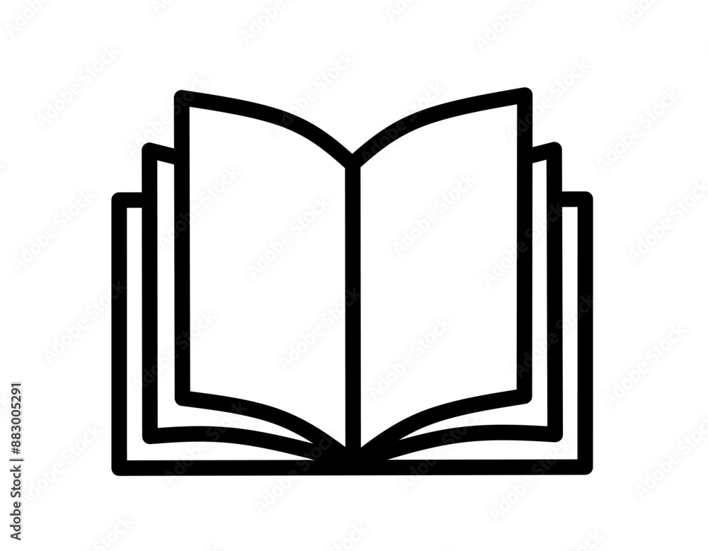 book icon vector with simple design.open book icon book icon vector with simple design.open book icon