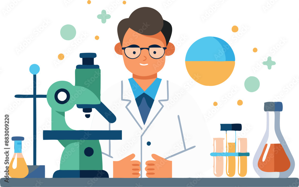 Scientist working in a laboratory Scientist working in a laboratory