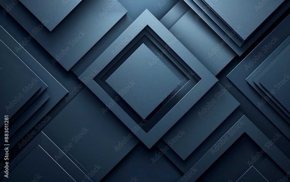 Abstract geometric pattern with overlapping dark blue squares. Abstract geometric pattern with overlapping dark blue squares.