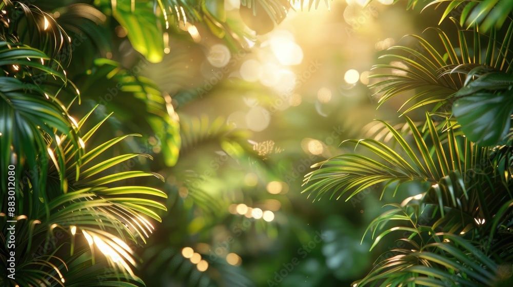 Lush and Vibrant Tropical Foliage: Detailed Textures Lush and Vibrant Tropical Foliage: Detailed Textures