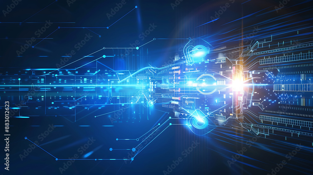 Obraz premium technology background