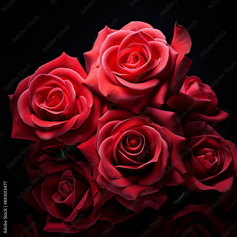 BUNCH OF RED ROSES BLACK BACKGROUND 2 BUNCH OF RED ROSES BLACK BACKGROUND 2