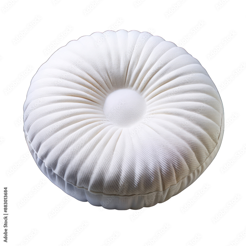 White round cushion isolated on transparent background White round cushion isolated on transparent background