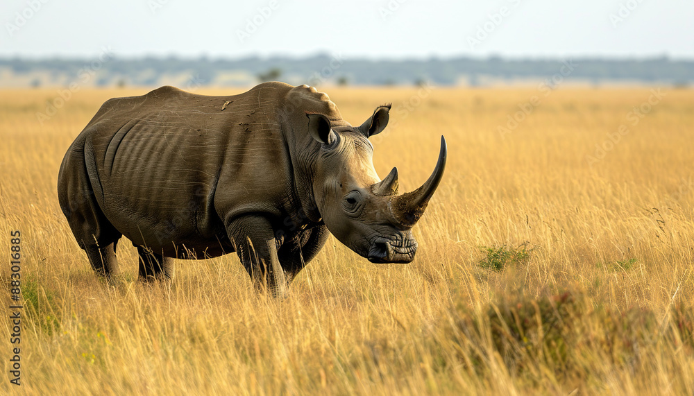 Africa Rhinos, Rhinoceros in African savannas, Nature Wallpaper Background with Copy Space Africa Rhinos, Rhinoceros in African savannas, Nature Wallpaper Background with Copy Space