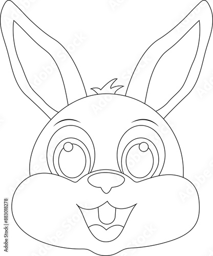 Rabbit face, Cartoon