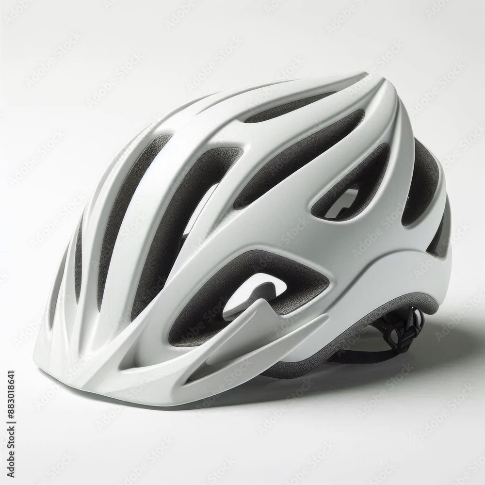Protective bicycle helmet for adults on a white background. AI generated. Protective bicycle helmet for adults on a white background. AI generated.