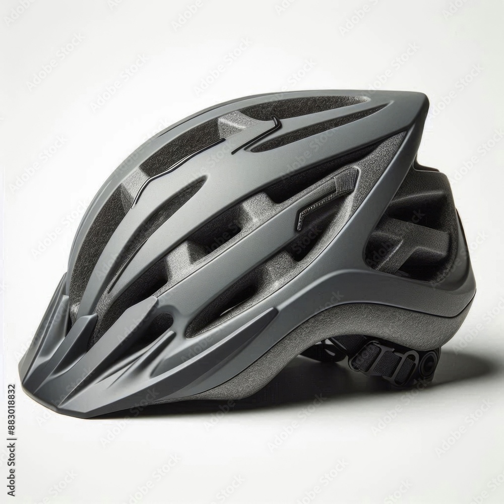 Protective bicycle helmet for adults on a white background. AI generated. Protective bicycle helmet for adults on a white background. AI generated.