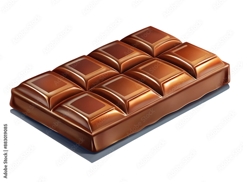 Obraz premium Chocolate bar isolated on a white background