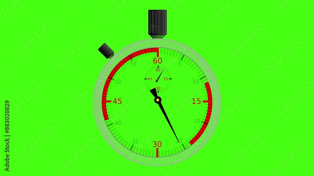 Stop Watch, Gauge Green Screen 4K Video Stop Watch, Gauge Green Screen 4K Video
