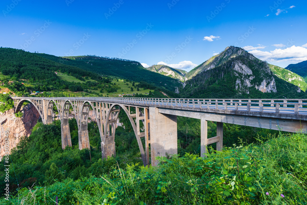 Djurdjevic Bridge over the Tara River. Zabliak Djurdjevic Bridge over the Tara River. Zabliak