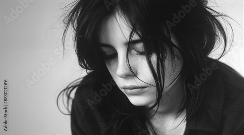 portrait of a woman in black dress