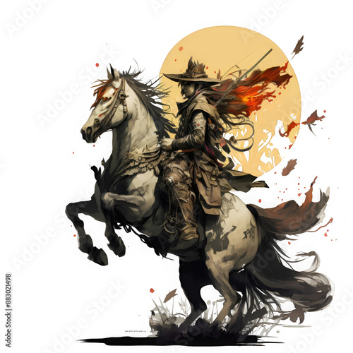 A cowboy in okami style
