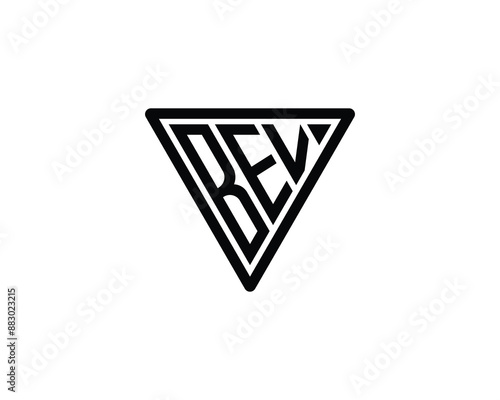 BEV logo design vector template. BEV letter logo design.