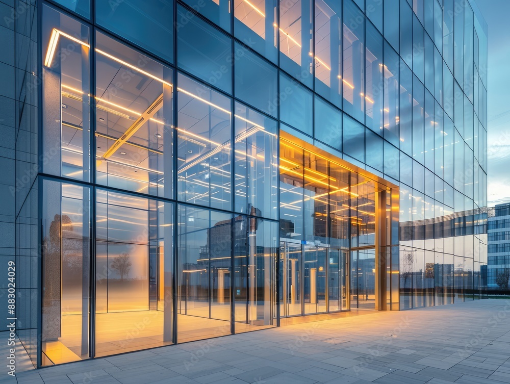 Glass Building Facade, Modern Architecture Glass Building Facade, Modern Architecture