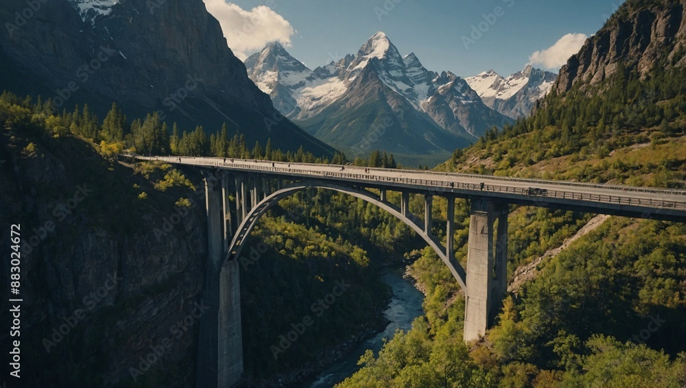 Fototapeta premium bridge in the mountains