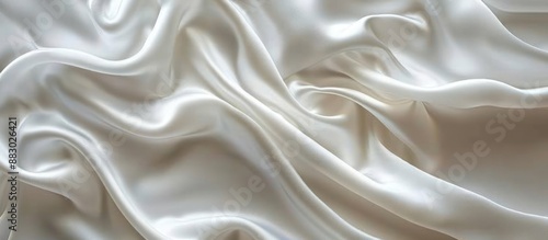 Abstract White Satin Drapery