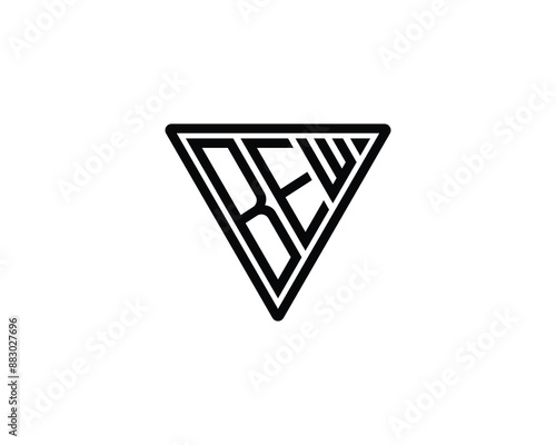 BEW logo design vector template. BEW letter logo design.