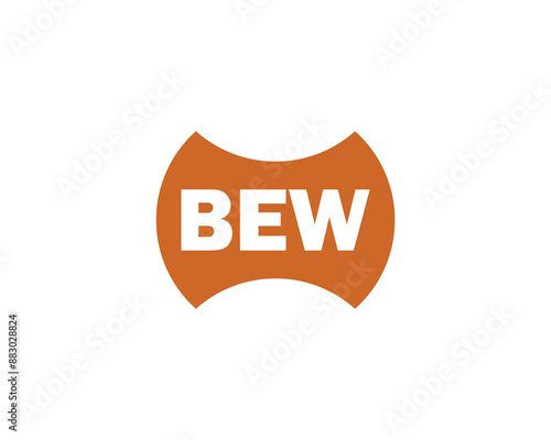 BEW logo design vector template. BEW letter logo design.