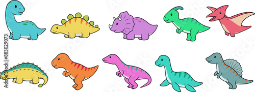 Adorable dino vector