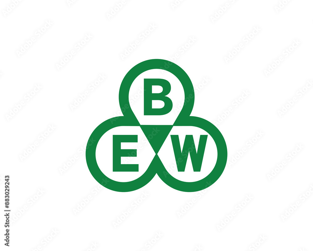 BEW logo design vector template. BEW letter logo design. BEW logo design vector template. BEW letter logo design.
