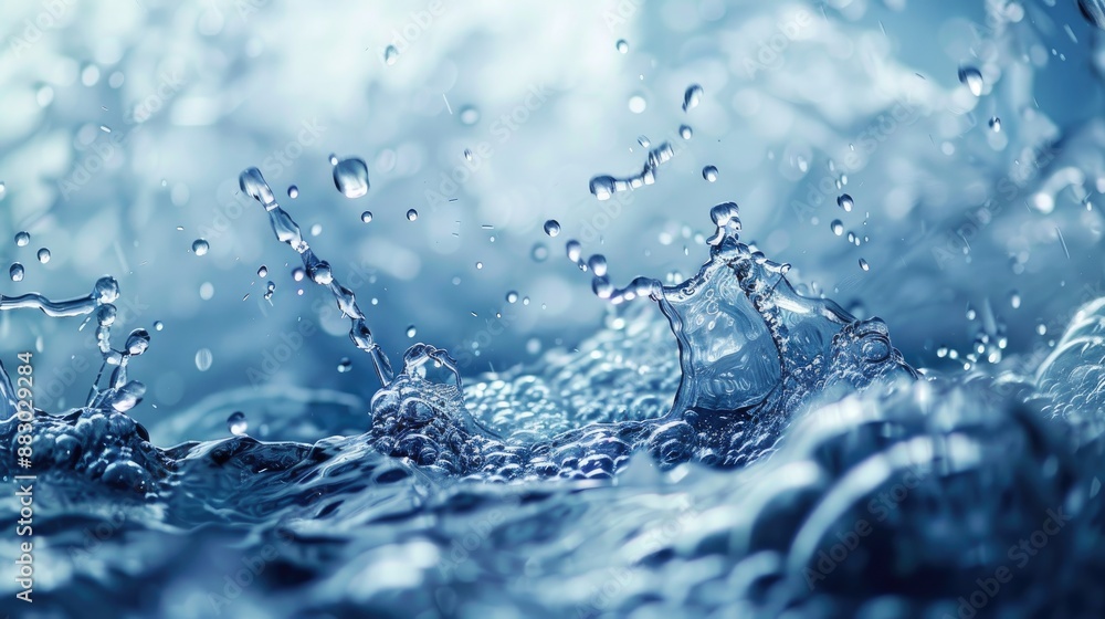 Water splashing in close up with space for text Water splashing in close up with space for text