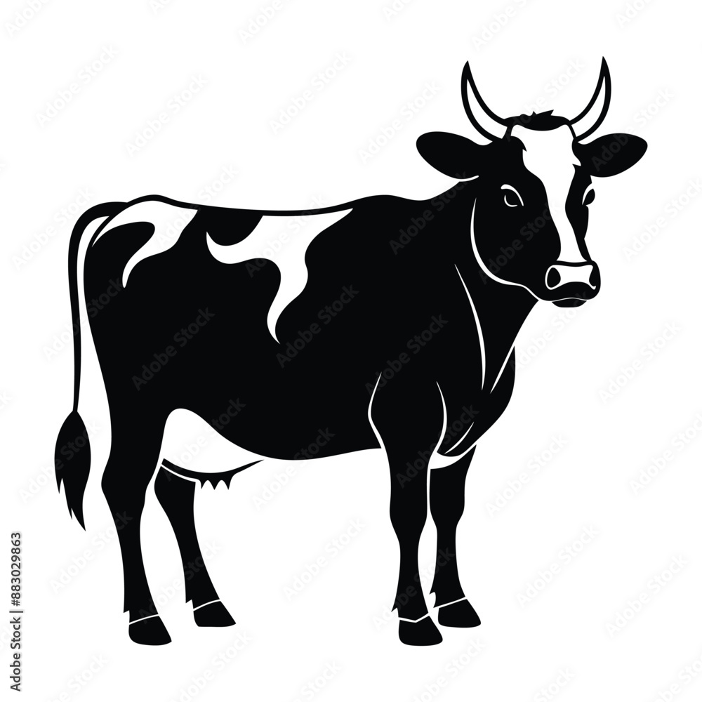 Cow Silhouette Vector Illustration
Cow Silhouette Vector Illustration