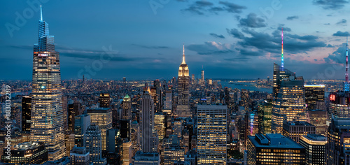 The skyline of New York City, United States