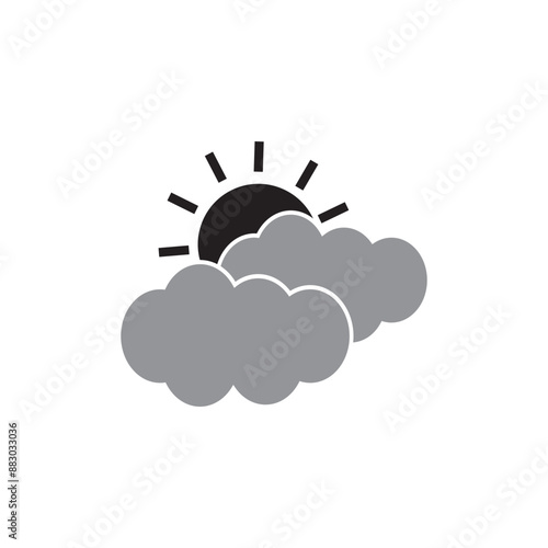 cloud and sun logo icon