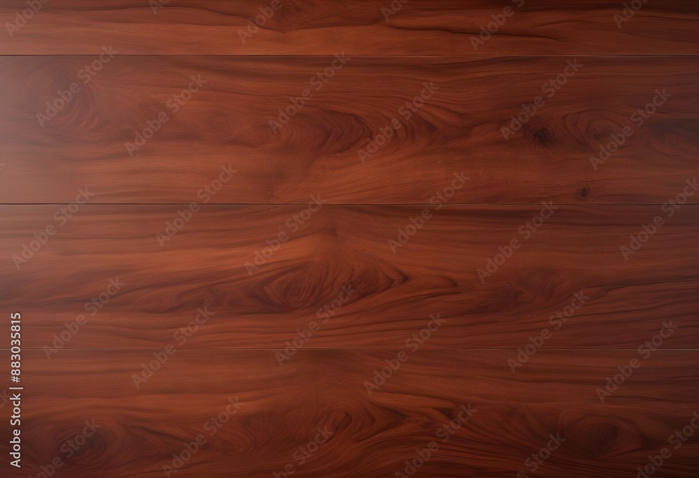 Fototapeta premium Polished dark solid Mahogany wood tiles texture, upper light, horizontal pattern, knotted, polished