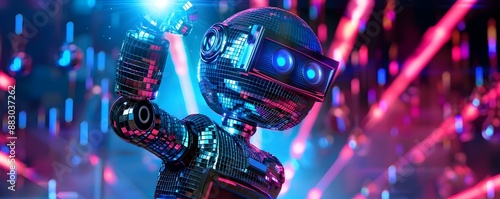 Retro Futuristic Disco Robo...