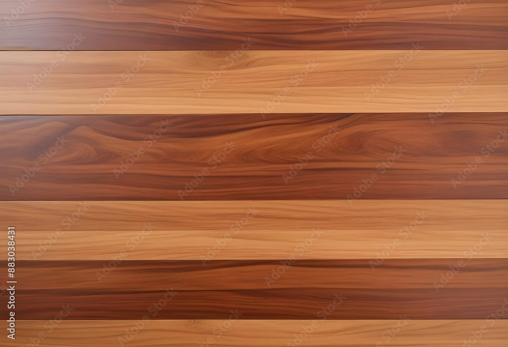 Fototapeta premium Polished dark solid Mahogany wood tiles texture, upper light, horizontal pattern, knotted, polished