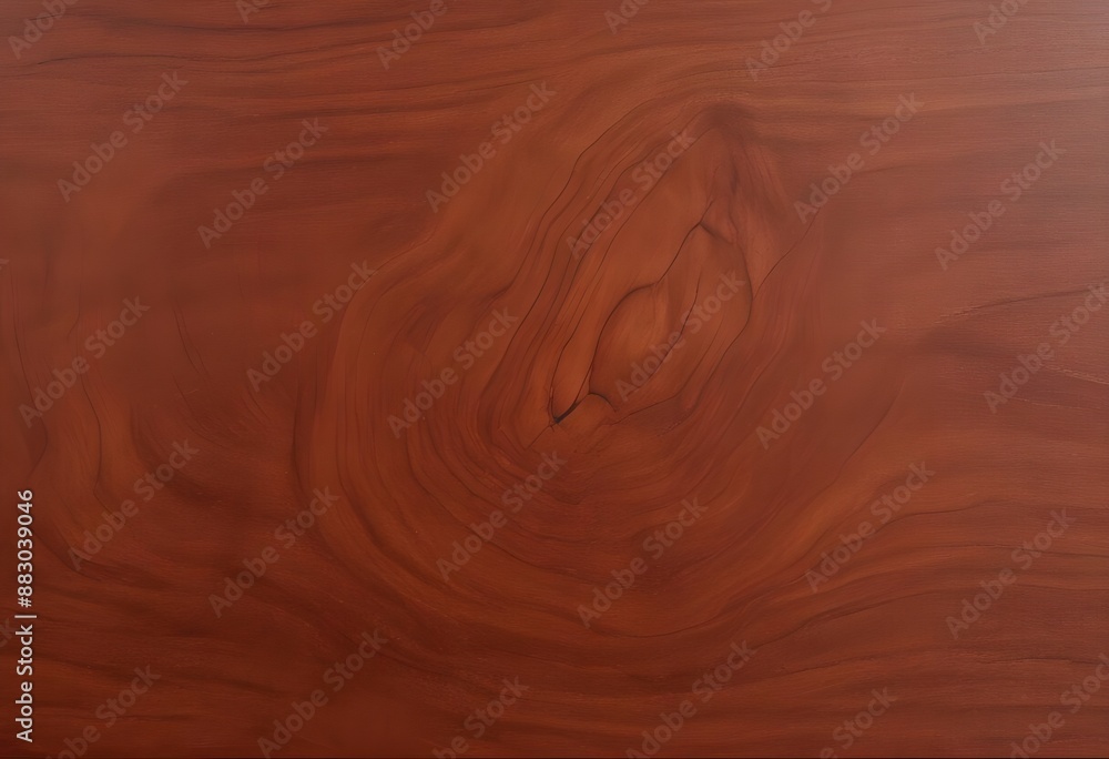Fototapeta premium Polished dark solid Mahogany wood tiles texture, upper light, horizontal pattern, knotted