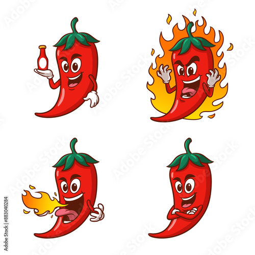 Perfect chili mascot logo vector for your restaurant business