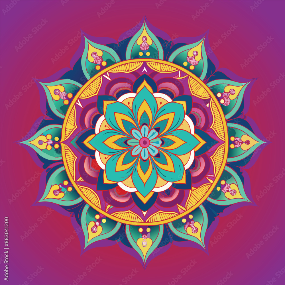 Beautiful colorful mandala design pattern background picture Ai generated. Beautiful colorful mandala design pattern background picture Ai generated.