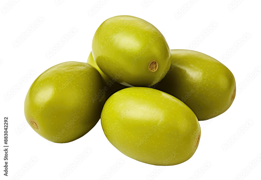 Group of green olives isolated on transparent background Group of green olives isolated on transparent background