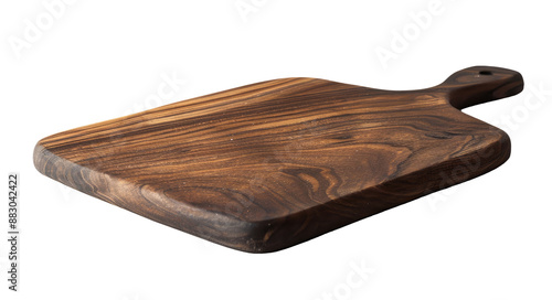Empty wooden cutting board isolated on transparent background photo