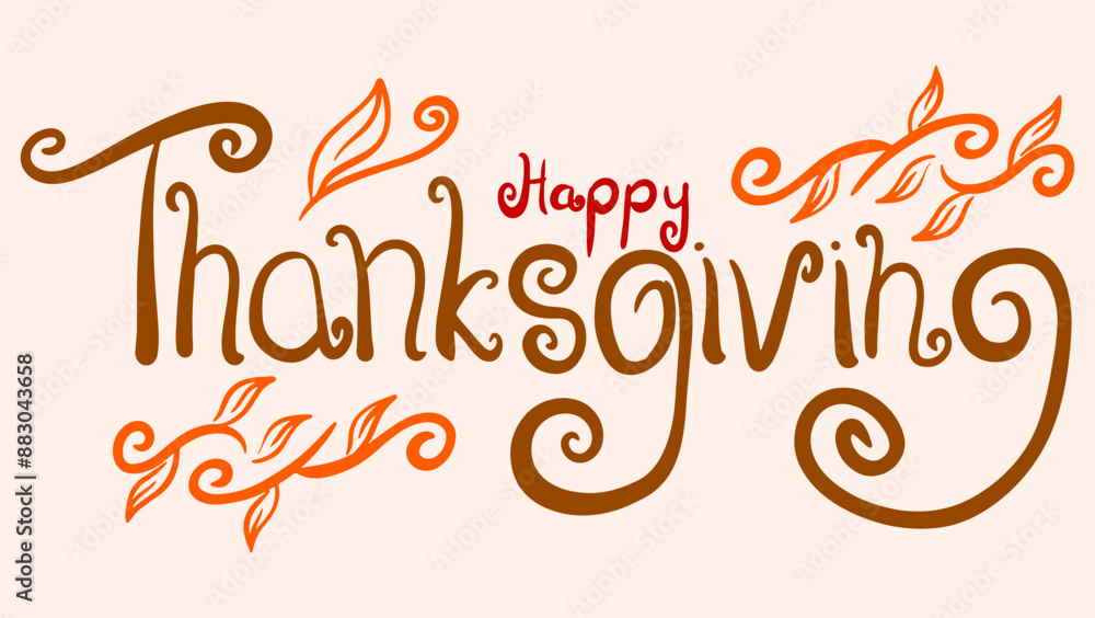 hand drawn thanksgiving typography design hand drawn thanksgiving typography design