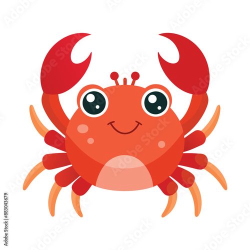 Illustration of a Cute Crab animal 