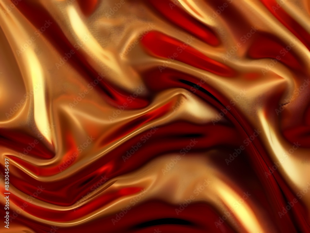 Obraz premium wave or wavy folds of grunge silk texture satin velvet material or luxurious Christmas background or elegant wallpaper design, background