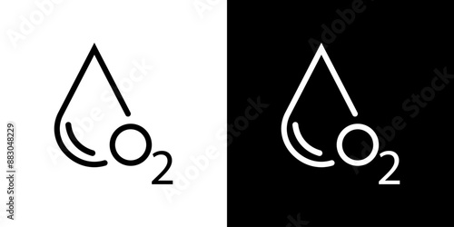 Oxygen O2 icon illustration design.