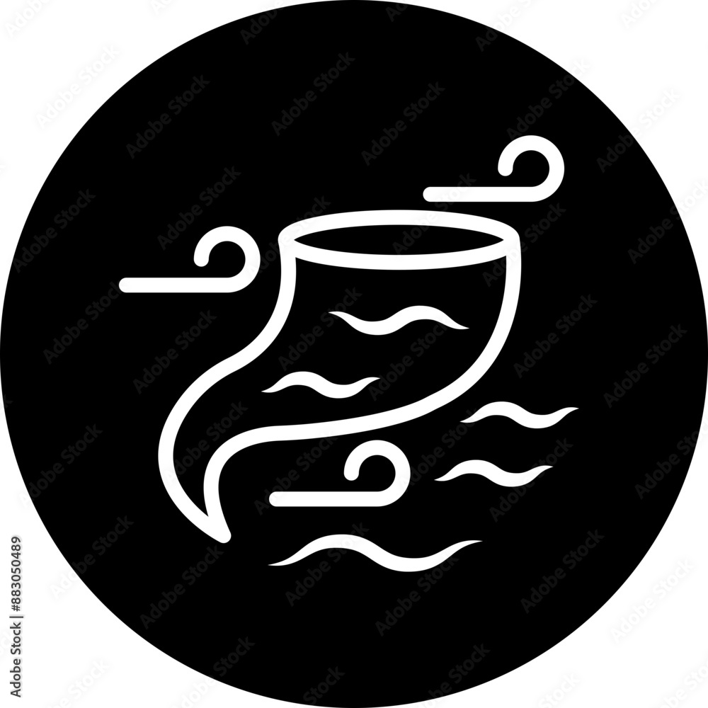 Dust Storm Vector Line White Circle Black Dust Storm Vector Line White Circle Black