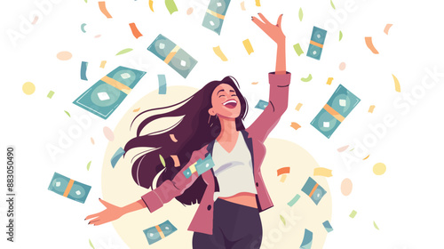 Successful Businesswoman Millionaire Financial Growth